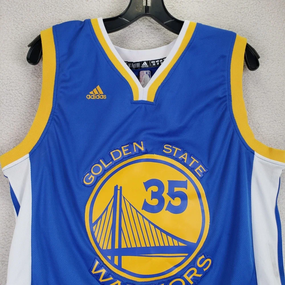 Golden State Warriors Adidas Jersey Mens M Blue NBA Basketball Kevin Durant 35